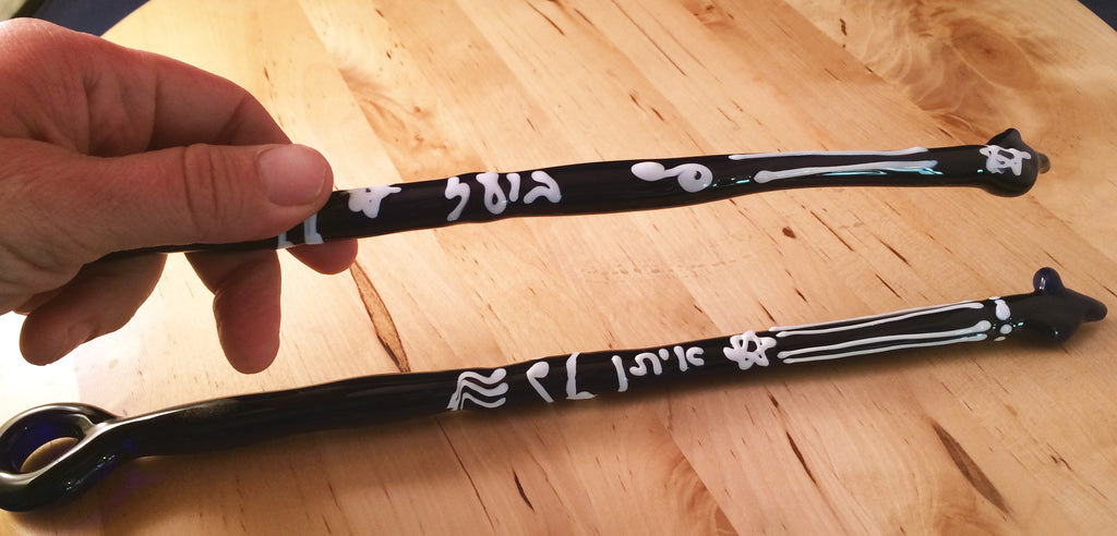 Handmade Glass Torah Pointer - Yad