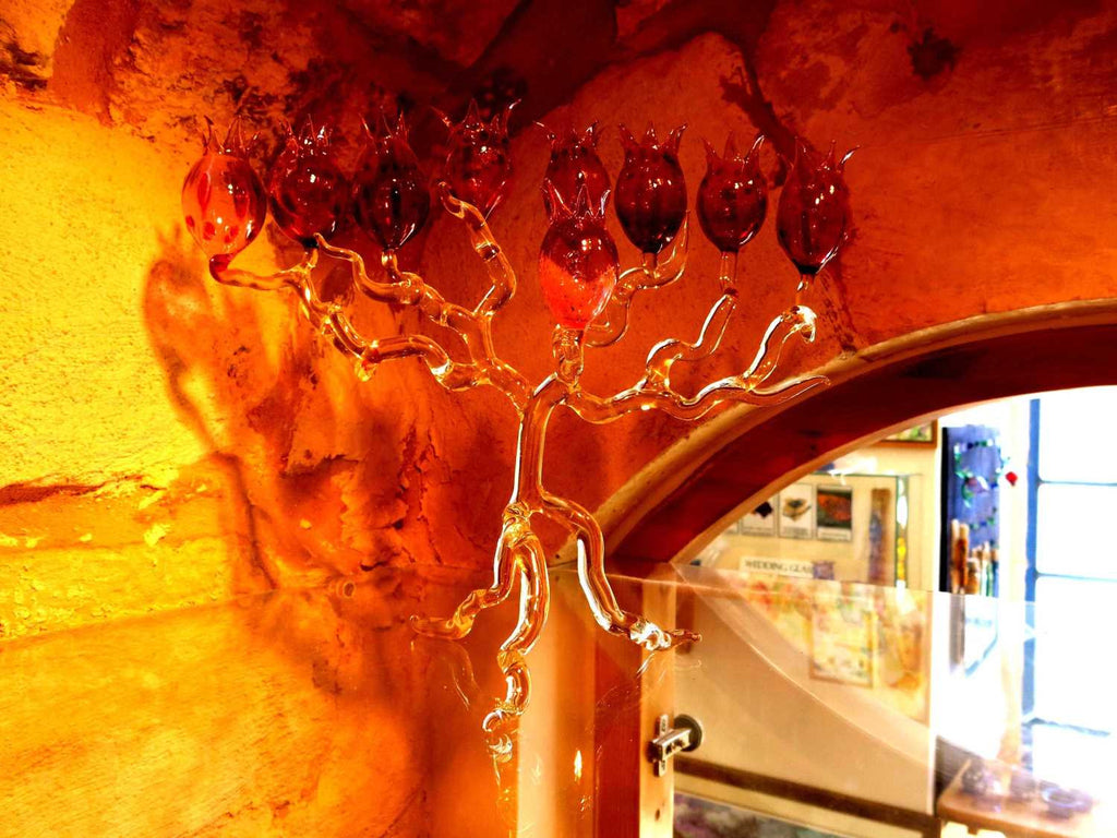 Pomegranate Hanukkah Menorah