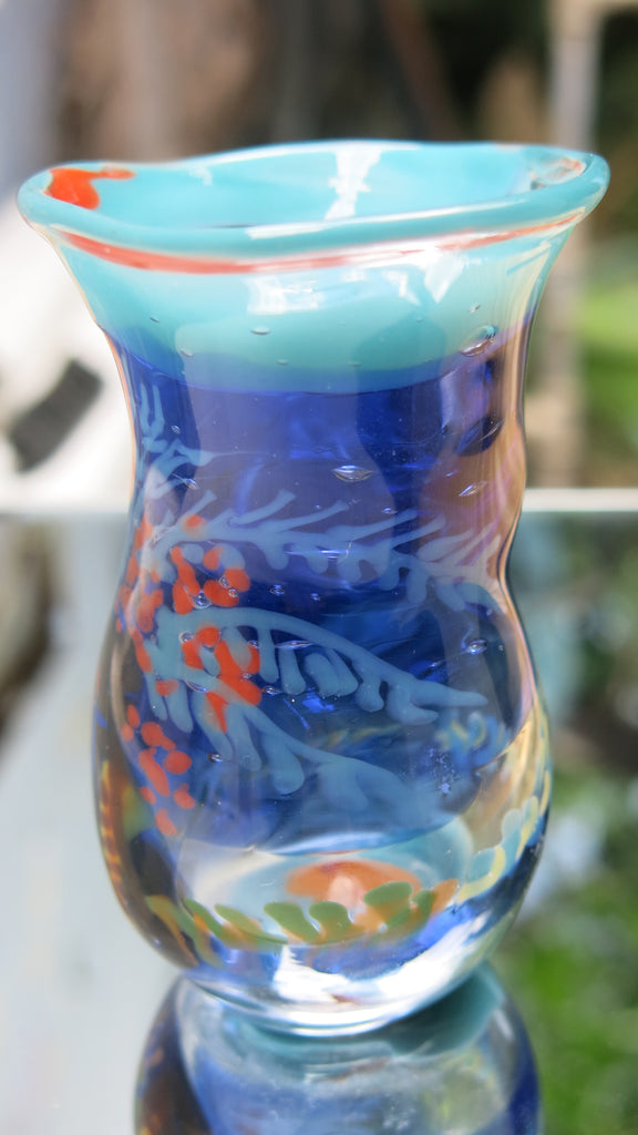 Glass (Kiddush) Cups with Unique Hand-drawn images